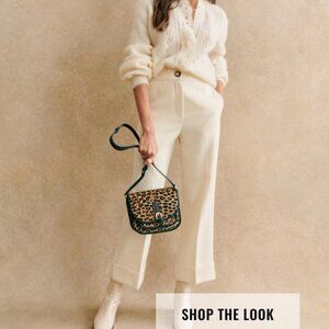 Sezane Ecru Damon Trousers size 34/2